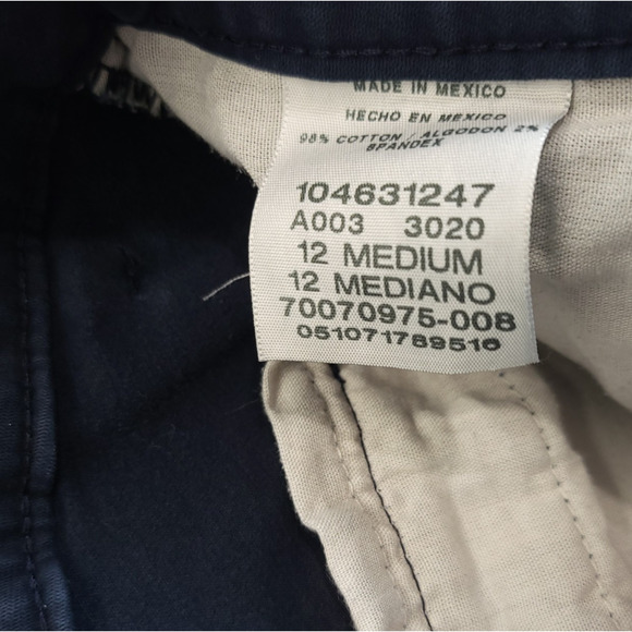 Lee Chino Pants Relax Fit Straight Leg Women 12 Mid Rise Blue Workwear Uniform - Picture 10 of 12